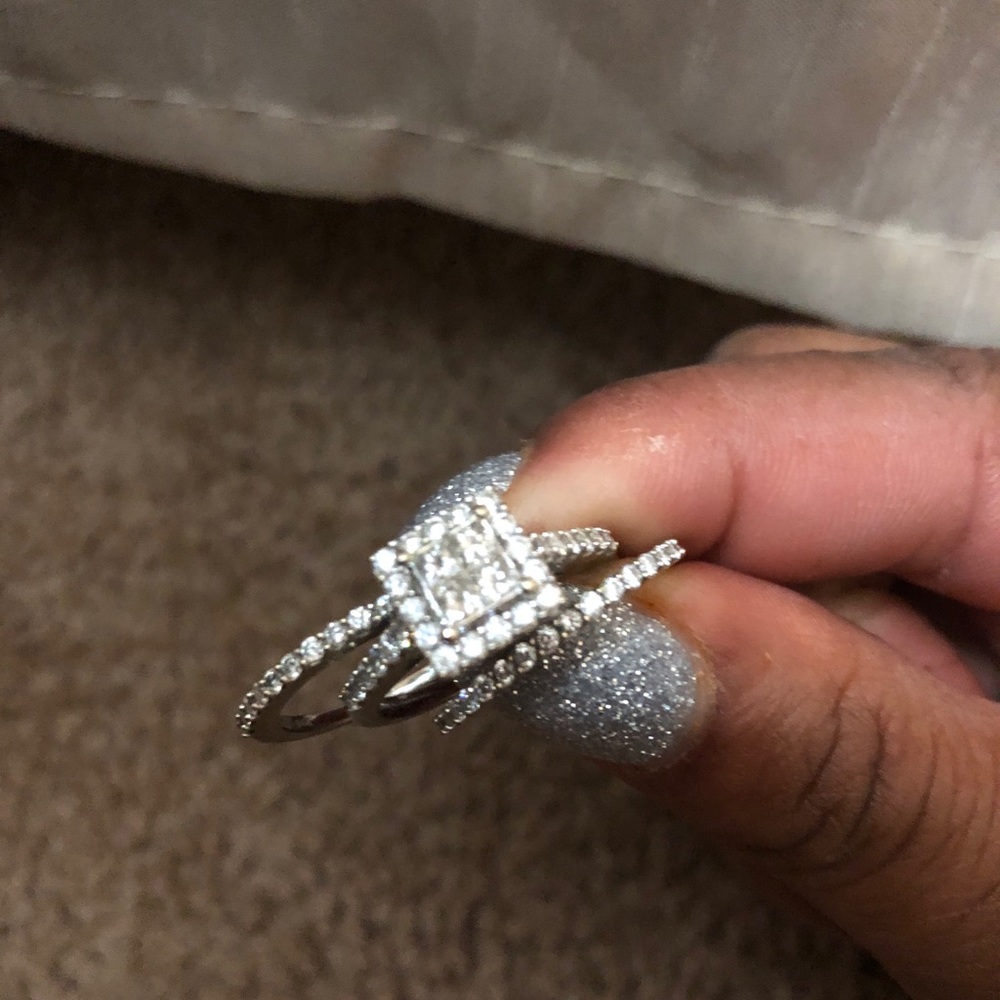 White Diamond Wedding Set, Warranty with Zales